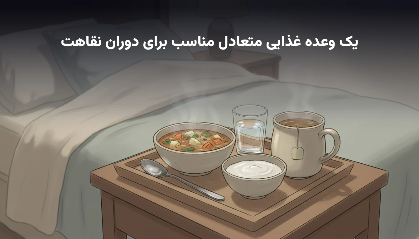 یک وعده غذایی متعادل و اشتهاآور مناسب برای دوران نقاهت